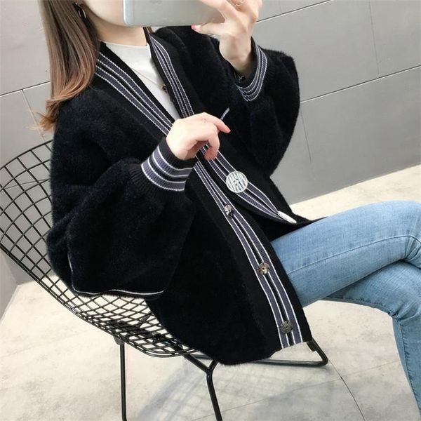 new fashion jacket ladies design black blue light card color button pocket loose fashion knitted cardigan women autumn and winter a, White;black
new fashion jacket ladies design black blue light card color button pocket loose fashion knitted cardigan women autumn and winter a, White;black