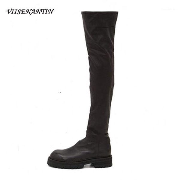 boots 2021 stovepipe over-the-knee fashion women's thick-soled low-heeled high flat-bottomed leather thin stretch boots1, Black
boots 2021 stovepipe over-the-knee fashion women's thick-soled low-heeled high flat-bottomed leather thin stretch boots1, Black