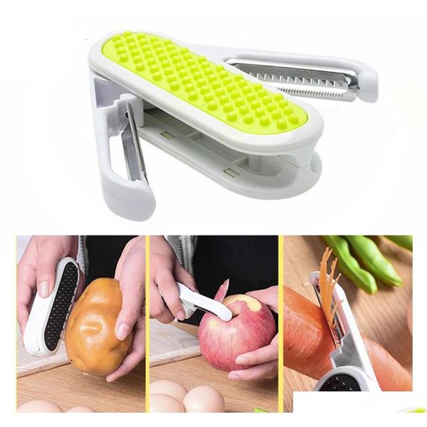 2 in 1 folding peeler multi-function fruit vegetable grater stainless steel potato carrot slicer creative kitchen tools tnxxt
2 in 1 folding peeler multi-function fruit vegetable grater stainless steel potato carrot slicer creative kitchen tools tnxxt