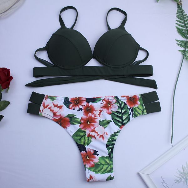 leaf print bikini 2020 female swimsuit women swimwear thong push up bikinis set low waist swimming suits for bathing suit, White;black
leaf print bikini 2020 female swimsuit women swimwear thong push up bikinis set low waist swimming suits for bathing suit, White;black