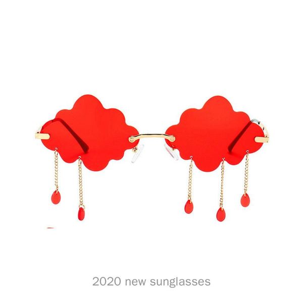 sunglasses vintage rimless women 2021 fashion blue irregular clouds tassel female red gray crystal nx, White;black
sunglasses vintage rimless women 2021 fashion blue irregular clouds tassel female red gray crystal nx, White;black