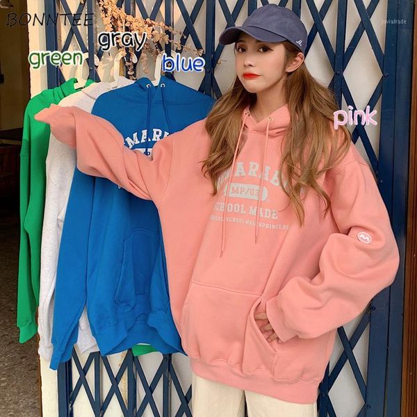 women's hoodies & sweatshirts women winter pullover chic candy color harajuku korean style letter printed bf oversize front pocket thic, Black
women's hoodies & sweatshirts women winter pullover chic candy color harajuku korean style letter printed bf oversize front pocket thic, Black