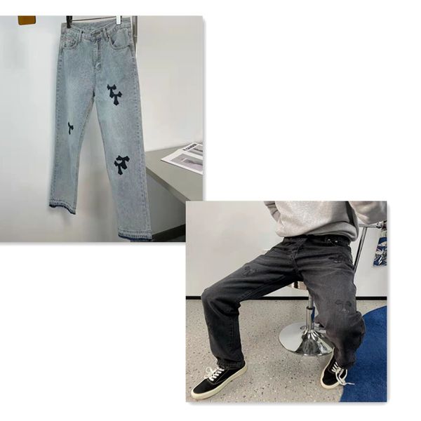 classic designer mens casual jeans cross pasted leather wash straight tube high waist slim fit versatile pants fashion work sports lovers, Blue
classic designer mens casual jeans cross pasted leather wash straight tube high waist slim fit versatile pants fashion work sports lovers, Blue