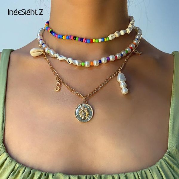 chains ingesight.z imitation pearl natural shell conch choker necklace rainbow seed bead carved coin letter pendant necklaces jewelry, Silver
chains ingesight.z imitation pearl natural shell conch choker necklace rainbow seed bead carved coin letter pendant necklaces jewelry, Silver