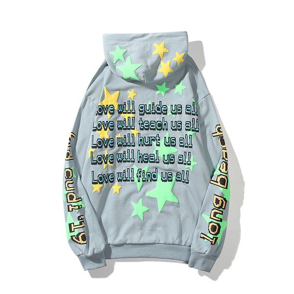 designer kanye foam pentagram print hoodie ins men's and women's hip hop loose hoodie, Black
designer kanye foam pentagram print hoodie ins men's and women's hip hop loose hoodie, Black