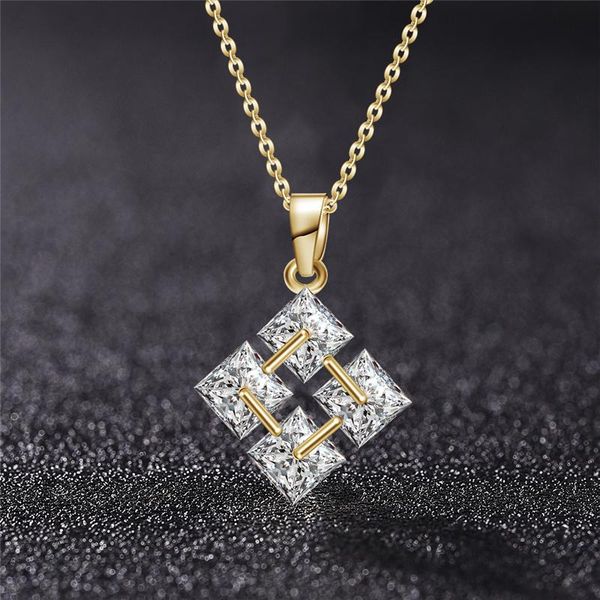 4 part cubic zirconia square pendant necklace trendy o chain austria zircon charm necklaces choker for women birthday gifts, Silver
4 part cubic zirconia square pendant necklace trendy o chain austria zircon charm necklaces choker for women birthday gifts, Silver