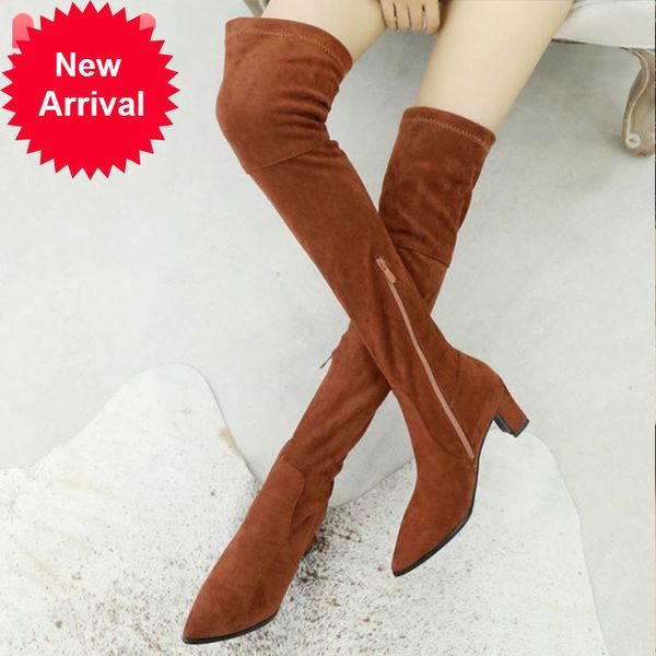 elastic bootie female plus size 32-48 winter suede leather slip in bulk heel sheos feminine fahsion outdoors mujer zapato, Black
elastic bootie female plus size 32-48 winter suede leather slip in bulk heel sheos feminine fahsion outdoors mujer zapato, Black