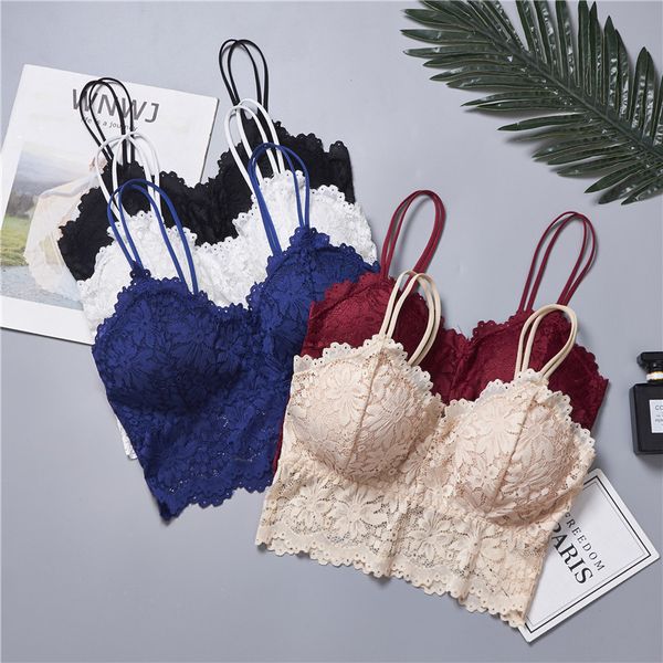 3Pieces/Lot Lace Bra Crop Top Women Lace Push Up Bralette Padded Lingerie Female Tube Tops Underwear, Black
3Pieces/Lot Lace Bra Crop Top Women Lace Push Up Bralette Padded Lingerie Female Tube Tops Underwear, Black