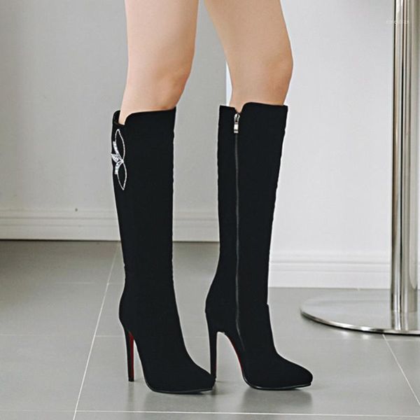 winter knee high boots women crystal stiletto heel tall boots zip super high heel shoes ladies autumn plus size 431, Black
winter knee high boots women crystal stiletto heel tall boots zip super high heel shoes ladies autumn plus size 431, Black