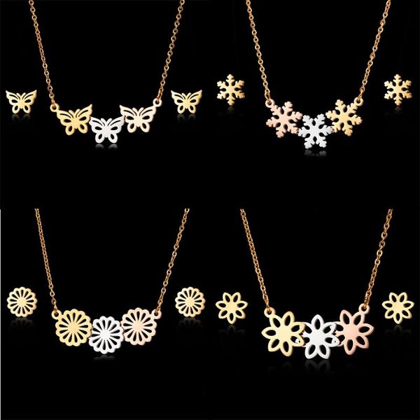 hollow out butterfly love heart snowflake pendants necklace earrings set stainless steel jewelry sets boys girls mother kid gift, Silver
hollow out butterfly love heart snowflake pendants necklace earrings set stainless steel jewelry sets boys girls mother kid gift, Silver