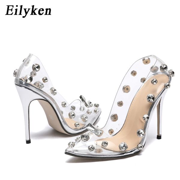 eilyken 2021 design rivet crystal pumps wedding women shoes high heels pvc transparent night club femme shoes c0202, Black
eilyken 2021 design rivet crystal pumps wedding women shoes high heels pvc transparent night club femme shoes c0202, Black