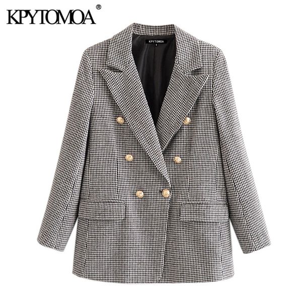 kpytomoa women fashion double breasted houndstooth blazer coat vintage long sleeve office wear female outerwear chic 201201, White;black
kpytomoa women fashion double breasted houndstooth blazer coat vintage long sleeve office wear female outerwear chic 201201, White;black