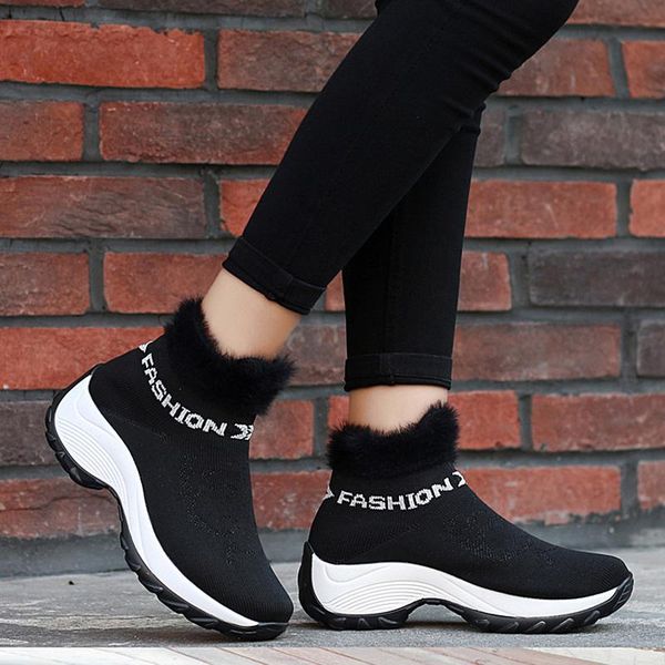 slip-on ankle boats women flats women warm plush winter boots breathable mesh shoes snow boots ladies shoes botines mujer, Black
slip-on ankle boats women flats women warm plush winter boots breathable mesh shoes snow boots ladies shoes botines mujer, Black