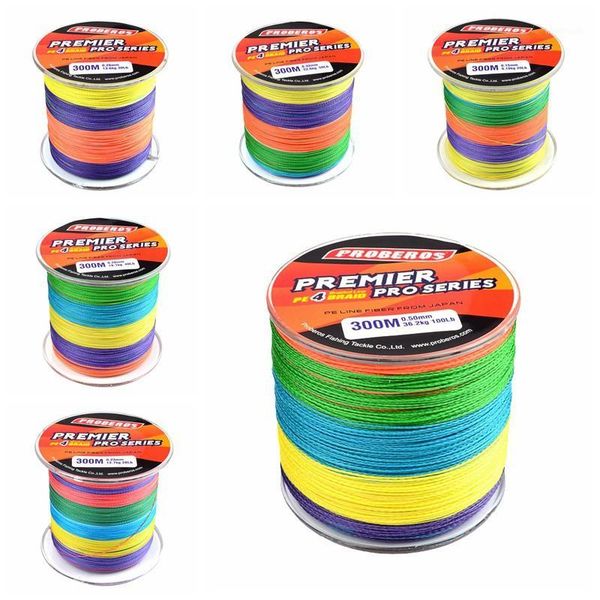 

braid line original silk 4 series 300 meters strong horse colorful fishing pe braided saltwater weave carp cord p1