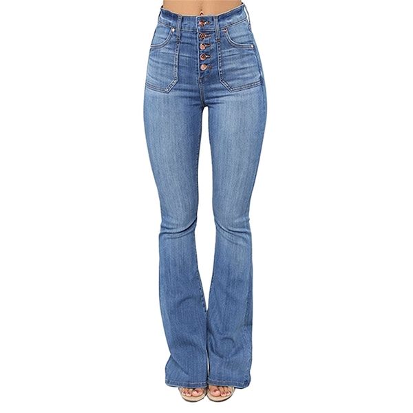 adisputent women vintage high waist stretchy multi button fit flare jeans ladies casual washed denim trousers size xs-xxl y200417, Blue
adisputent women vintage high waist stretchy multi button fit flare jeans ladies casual washed denim trousers size xs-xxl y200417, Blue