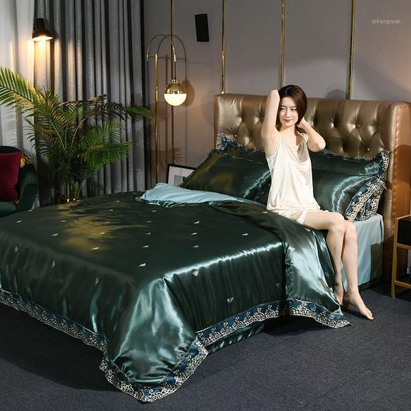 luxury style ab satin skin cotton duvet cover bed sheet pillowcases dark green pink golden purple grey silver king1
luxury style ab satin skin cotton duvet cover bed sheet pillowcases dark green pink golden purple grey silver king1