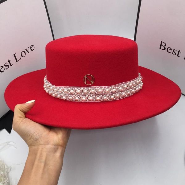 stingy brim hats during the spring and autumn winter wool red big eaves gift hat for women french tide fedoras, Blue;gray
stingy brim hats during the spring and autumn winter wool red big eaves gift hat for women french tide fedoras, Blue;gray