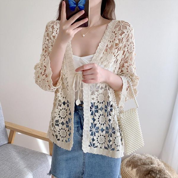2020 korean knitted lace blouse shirt women summer hollow out crochet brief vintage blouse for women cardigan, White
2020 korean knitted lace blouse shirt women summer hollow out crochet brief vintage blouse for women cardigan, White