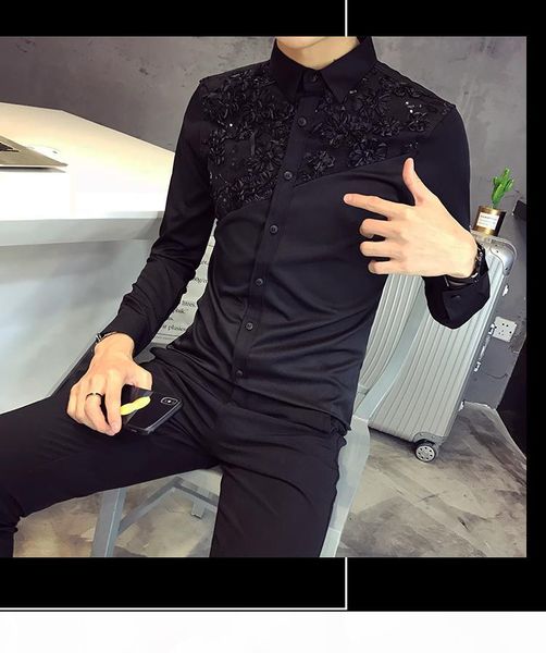 new metrosexual personality slim men's clothing male fashion chest lace long sleeved shirts boy nightclub casual 2 color l xl 2x, White;black
new metrosexual personality slim men's clothing male fashion chest lace long sleeved shirts boy nightclub casual 2 color l xl 2x, White;black