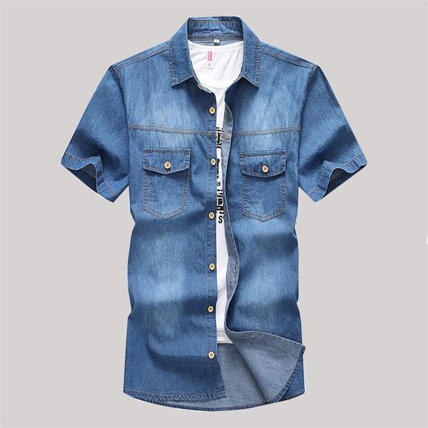 denim short sleeve shirt for men large size 7xl 8xl lapel shirt male casual loose single breasted pockets cowboy shirts rm50214, White;black
denim short sleeve shirt for men large size 7xl 8xl lapel shirt male casual loose single breasted pockets cowboy shirts rm50214, White;black