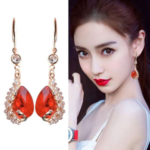 dangle & chandelier luxury korean fashion temperament charm gem water-drop hook earrings for women girls daily jewelry 1s985, Silver
dangle & chandelier luxury korean fashion temperament charm gem water-drop hook earrings for women girls daily jewelry 1s985, Silver