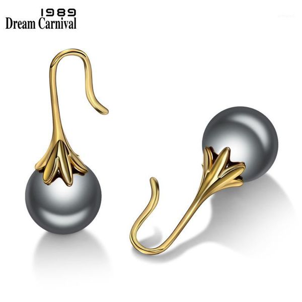 dangle & chandelier dreamcarnival 1989 pearl earrings for women 12mm grey gold color simple hook fashion perle elegant look holiday jewelry, Silver
dangle & chandelier dreamcarnival 1989 pearl earrings for women 12mm grey gold color simple hook fashion perle elegant look holiday jewelry, Silver