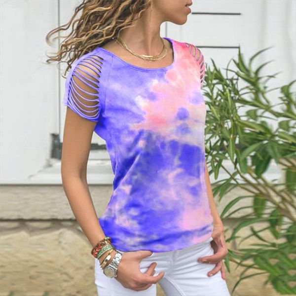 hollow out t shirt women tie dye tee for women summer multicolor short sleeve 2020 tie dye tee shirts, White
hollow out t shirt women tie dye tee for women summer multicolor short sleeve 2020 tie dye tee shirts, White