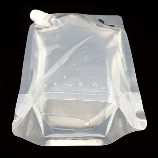 Wholesale 3 Design Plastic Pure Foil Spout Pouch Doypack Stand Up Beverage Jelly Wine Packing Packaging Bag White Silver Clear H Wmtvwg