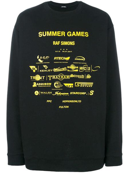 men's hoodies high street chaosao's homemade rafsimmons summer games 17ss loose sweater print, Black
men's hoodies high street chaosao's homemade rafsimmons summer games 17ss loose sweater print, Black