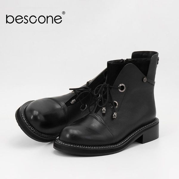 bescone ladies beskle boots основные круглые носки подлинной коровьей кожи кожаные квадратные туфли на пятке удобные ручной работы на шнуров, Black
bescone ladies beskle boots основные круглые носки подлинной коровьей кожи кожаные квадратные туфли на пятке удобные ручной работы на шнуров, Black