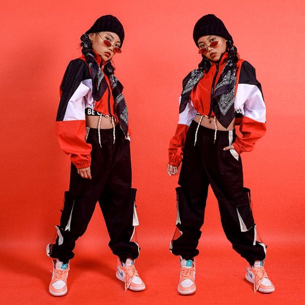 stage wear children's jazz dance costumes red jacket sweatpants suit hip hop clothing for girls ballroom modern dancing clothes dqs3279, Black;red
stage wear children's jazz dance costumes red jacket sweatpants suit hip hop clothing for girls ballroom modern dancing clothes dqs3279, Black;red