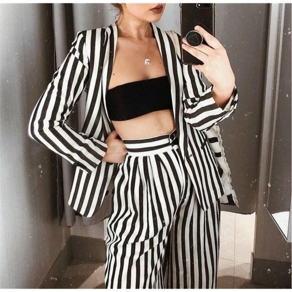 vintage stripe blazer suit set women two piece set pant suits female 2 piece set workwear trouser suit autumn streetwear outfit q1215 q1217, White
vintage stripe blazer suit set women two piece set pant suits female 2 piece set workwear trouser suit autumn streetwear outfit q1215 q1217, White