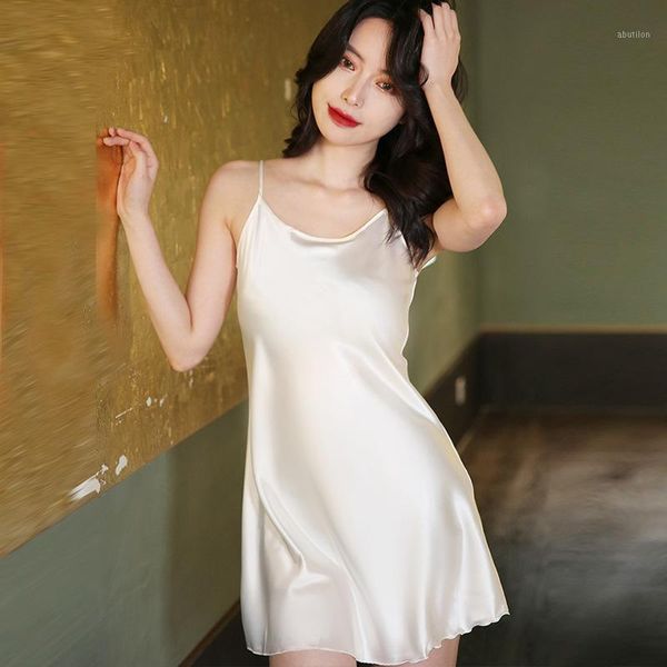 mini spaghetti strap nightdress satin nightgown female suspender skirt sleepwear casua intimate lingerie loose silky sleep dress1, Black;red
mini spaghetti strap nightdress satin nightgown female suspender skirt sleepwear casua intimate lingerie loose silky sleep dress1, Black;red