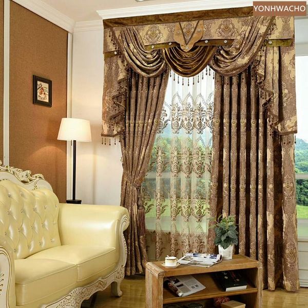custom curtain thick chenille jacquard european villa living room american cloth blackout curtain valance tulle panel c439 
custom curtain thick chenille jacquard european villa living room american cloth blackout curtain valance tulle panel c439