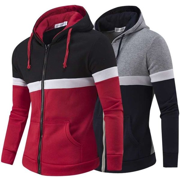 fashionable casual multicolor patchwork baseball jacket men's autumn and winter hoodie, Gray
fashionable casual multicolor patchwork baseball jacket men's autumn and winter hoodie, Gray
