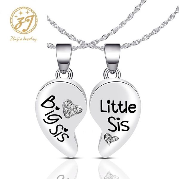 chains zhijia trendy silver color crystal rhinestone "big sis little sis"heart shape pendant necklace for women sister gifts
chains zhijia trendy silver color crystal rhinestone "big sis little sis"heart shape pendant necklace for women sister gifts