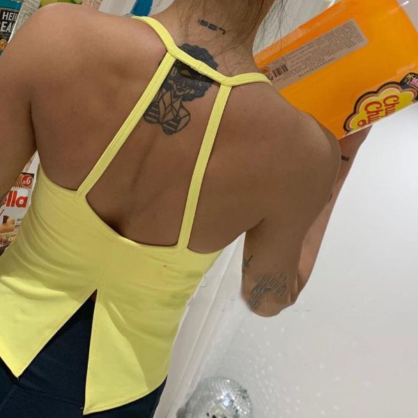 gym clothing beauty back yoga vest women split backless breathable sports fitness running dance training sling underwear sportswear, White;black
gym clothing beauty back yoga vest women split backless breathable sports fitness running dance training sling underwear sportswear, White;black