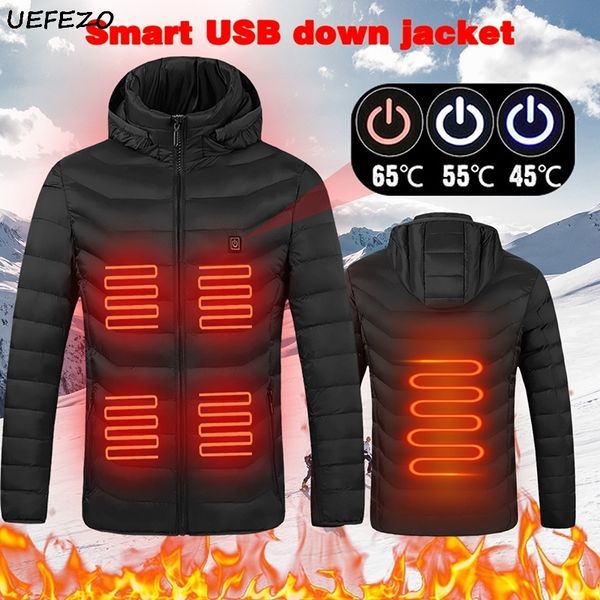 uefezo men winter warm usb heating jackets coat smart thermostat solid hooded heated parka waterproof outdoor thermal clothing lj201030, Black;brown
uefezo men winter warm usb heating jackets coat smart thermostat solid hooded heated parka waterproof outdoor thermal clothing lj201030, Black;brown