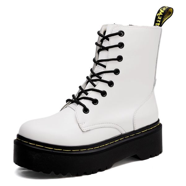 platform doc martens shoes genuine leather ankle women gothic height increasing punk motorcycle boots de mujer q1202, Black
platform doc martens shoes genuine leather ankle women gothic height increasing punk motorcycle boots de mujer q1202, Black
