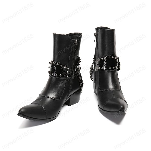 fashion pointed toe rivets ankle boots men genuine leather cowboy boots fashion chains black boots plus size men shoes
fashion pointed toe rivets ankle boots men genuine leather cowboy boots fashion chains black boots plus size men shoes
