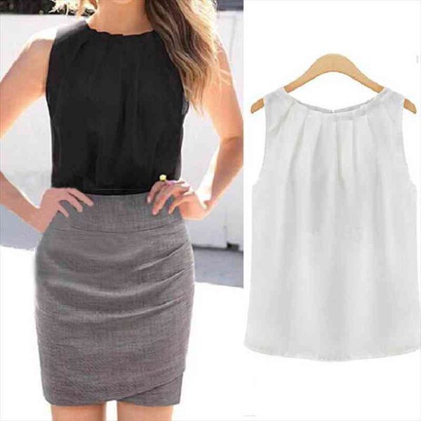 womens and blouses sleeveless shirt women summer office women chiffon vest o neck clothing summer, White
womens and blouses sleeveless shirt women summer office women chiffon vest o neck clothing summer, White