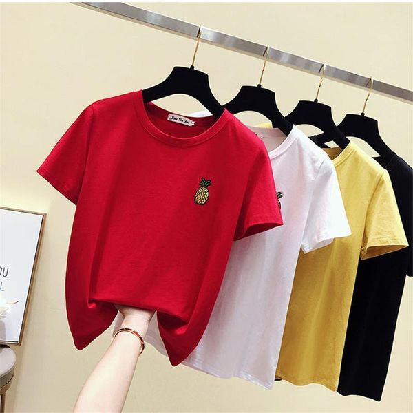 2019 fashion embroidery print fruit t shirt women short sleeve short t shirt women teenagers t-shirts o neck tees girls, White
2019 fashion embroidery print fruit t shirt women short sleeve short t shirt women teenagers t-shirts o neck tees girls, White
