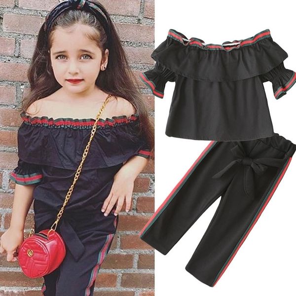 girls clothes flare sleeve one word collar + pants 2 pcs clothing sets children's europe and america ins summer clothes lj200915, White
girls clothes flare sleeve one word collar + pants 2 pcs clothing sets children's europe and america ins summer clothes lj200915, White