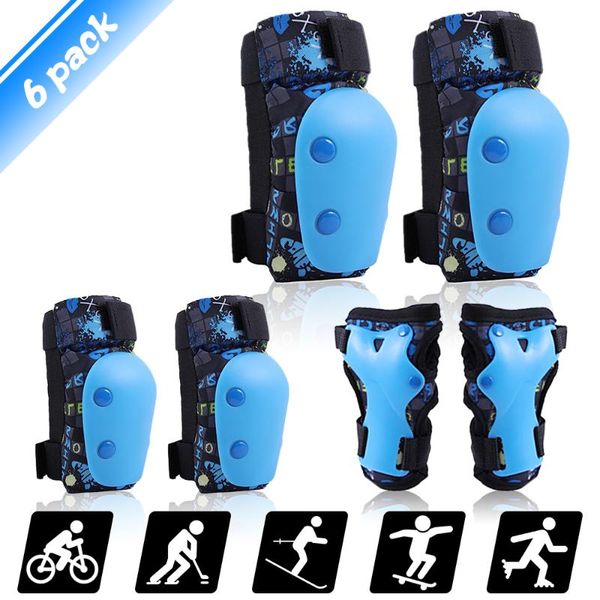 elbow & knee pads 6pcs kids bike set wrist guards sport protective gear kit for cycling skateboard roller skating scooter, Black;gray
elbow & knee pads 6pcs kids bike set wrist guards sport protective gear kit for cycling skateboard roller skating scooter, Black;gray