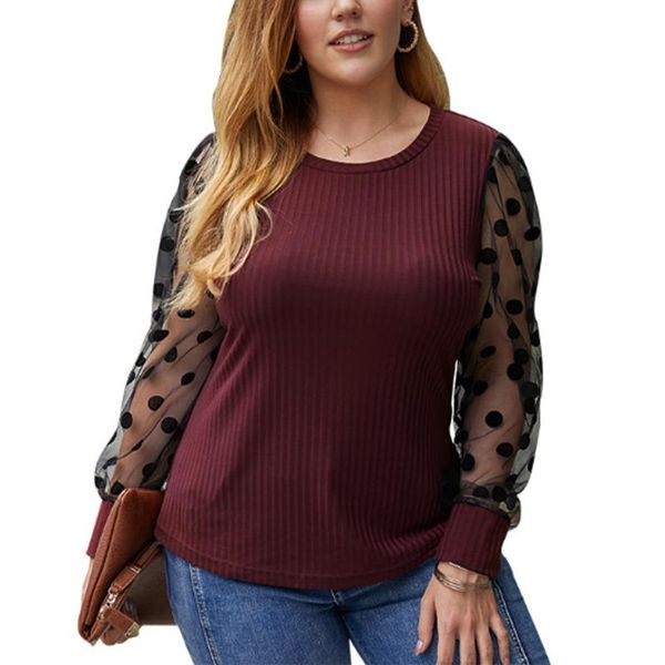 vicabo women blouses mesh polka dot patchwork long sleeve shirts casual lace hollow out ladies female blouse oversized, White
vicabo women blouses mesh polka dot patchwork long sleeve shirts casual lace hollow out ladies female blouse oversized, White