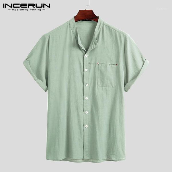 incerun 2020 men vintage shirts short sleeve stand collar blusas summer cotton breathable camisa solid color harajuku blouse 5xl1, White;black
incerun 2020 men vintage shirts short sleeve stand collar blusas summer cotton breathable camisa solid color harajuku blouse 5xl1, White;black