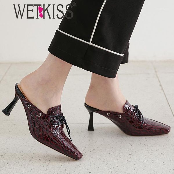slippers wetkiss women summer lace up mules shoes ladies high heel fashion slides square toe slip on sandals1, Black
slippers wetkiss women summer lace up mules shoes ladies high heel fashion slides square toe slip on sandals1, Black