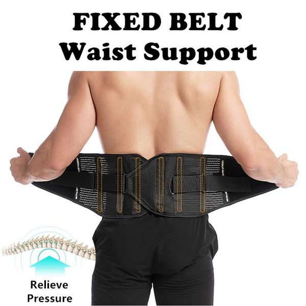 waist support lumbar sports safety brace belt with metal spring strip for gym fitness weightlifting protector pain relief, Black;gray
waist support lumbar sports safety brace belt with metal spring strip for gym fitness weightlifting protector pain relief, Black;gray