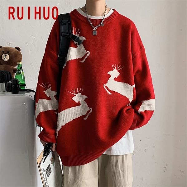 ruihuo autumn winter christmas knitted clothes pullover men with deer black men's sweater knit -2xl 201212, White;black
ruihuo autumn winter christmas knitted clothes pullover men with deer black men's sweater knit -2xl 201212, White;black