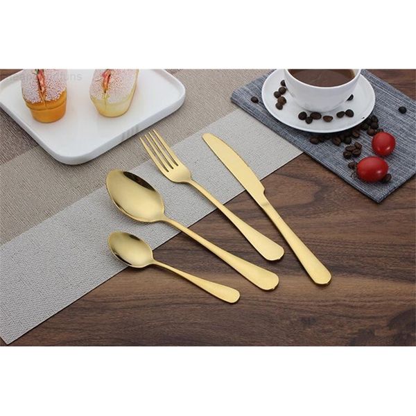 cutlery flatware high-grade fork gold knife tea spoon stainless steel dinnerware set kitchen utensil epacket free
cutlery flatware high-grade fork gold knife tea spoon stainless steel dinnerware set kitchen utensil epacket free